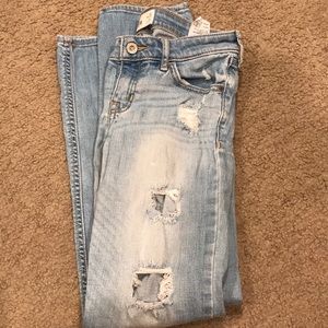 Hollister low rise ripped jeans